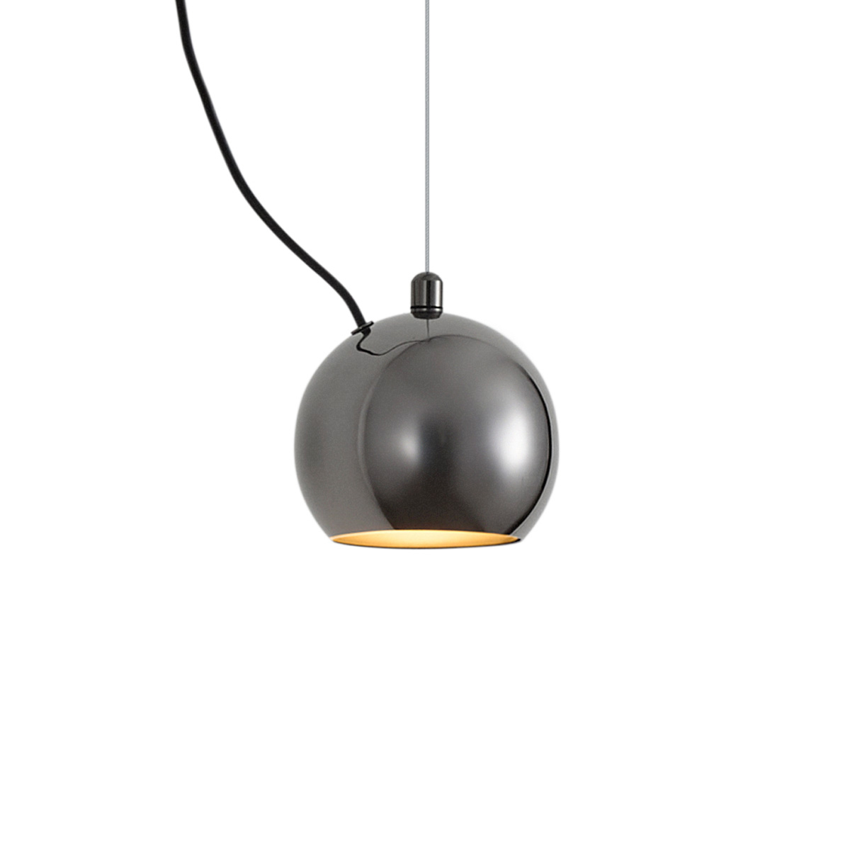 Dizajnová závesná lampa tmavý chróm pre 1-fázový koľajnicový systém - Slimline Sara